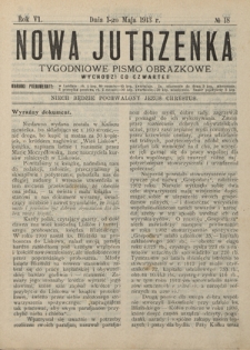 Nowa Jutrzenka : tygodniowe pismo obrazkowe R. 6, Nr 18 (1 maja 1913)