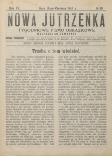 Nowa Jutrzenka : tygodniowe pismo obrazkowe R. 6, Nr 25 (19 czerwca 1913)