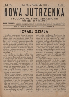 Nowa Jutrzenka : tygodniowe pismo obrazkowe R. 6, Nr 42 (16 października 1913)