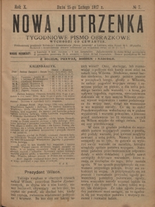 Nowa Jutrzenka : tygodniowe pismo obrazkowe R. 10, Nr 7 (15 lutego 1917)