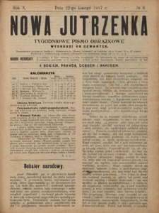 Nowa Jutrzenka : tygodniowe pismo obrazkowe R. 10, Nr 8 (22 lutego 1917)