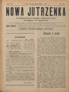Nowa Jutrzenka : tygodniowe pismo obrazkowe R. 10, Nr 17 (26 kwietnia 1917)