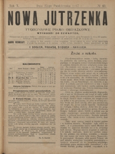 Nowa Jutrzenka : tygodniowe pismo obrazkowe R. 10, Nr 43 (25 października 1917)