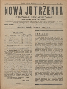Nowa Jutrzenka : tygodniowe pismo obrazkowe R. 10, Nr 50 (13 grudnia 1917)
