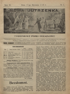 Nowa Jutrzenka : tygodniowe pismo obrazkowe R. 11, Nr 3 (17 stycznia 1918)