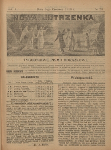 Nowa Jutrzenka : tygodniowe pismo obrazkowe R. 11, Nr 23 (6 czerwca 1918)