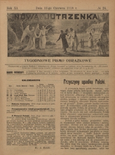 Nowa Jutrzenka : tygodniowe pismo obrazkowe R. 11, Nr 24 (13 czerwca 1918)