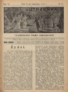 Nowa Jutrzenka : tygodniowe pismo obrazkowe R. 11, Nr 47 (21 listopada 1918)