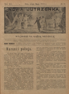 Nowa Jutrzenka : wychodzi na każdą niedzielę R. 12, Nr 21 (25 maja 1919)