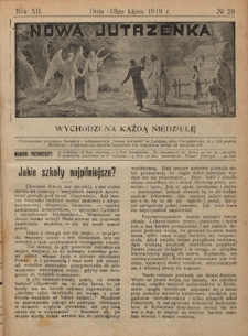 Nowa Jutrzenka : wychodzi na każdą niedzielę R. 12, Nr 28 (13 lipca 1919)