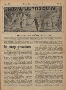 Nowa Jutrzenka : wychodzi na każdą niedzielę R. 12, Nr 30 (27 lipca 1919)