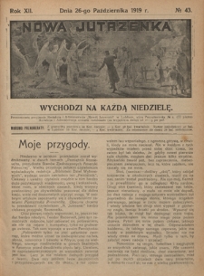 Nowa Jutrzenka : wychodzi na każdą niedzielę R. 12, Nr 43 (26 października 1919)