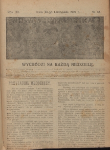 Nowa Jutrzenka : wychodzi na każdą niedzielę R. 12, Nr 48 (30 listopada 1919)