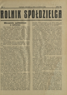 Rolnik - Spółdzielca. R. 7, nr 3 (2 lutego 1930)