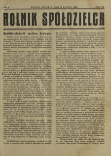 Rolnik - Spółdzielca. R. 7, nr 4 (16 lutego 1930)