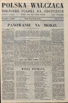 Polska Walcząca - Żołnierz Polski na Obczyźnie = Fighting Poland : weekly for the Polish Forces. R. 6, nr 6 (12 lutego 1944)