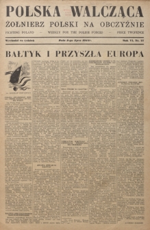 Polska Walcząca - Żołnierz Polski na Obczyźnie = Fighting Poland : weekly for the Polish Forces. R. 6, nr 27 (8 lipca 1944)