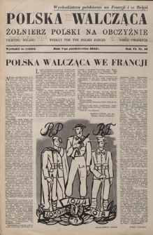 Polska Walcząca - Żołnierz Polski na Obczyźnie = Fighting Poland : weekly for the Polish Forces. R. 6, nr 40 (7 października 1944)