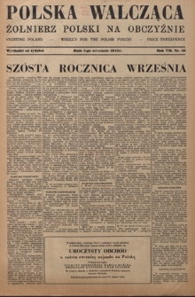 Polska Walcząca - Żołnierz Polski na Obczyźnie = Fighting Poland : weekly for the Polish Forces. R. 7, nr 35 (1 września 1945)