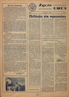 Życie UMCS R. 1, Nr 5 (październik 1955)