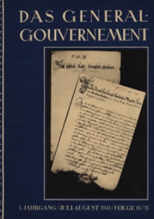 Das Generalgouvernement Jg. 1, Folge 10/11 (Juli/August 1941)