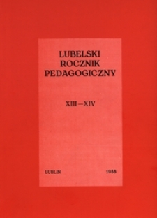Lubelski Rocznik Pedagogiczny T. 13/14 (1988)