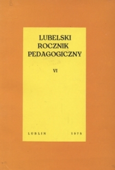 Lubelski Rocznik Pedagogiczny T. 6 (1978)