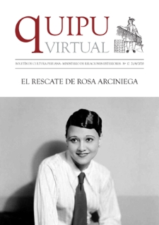 Quipu Virtual : boletín de cultura peruana / Ministerio de Relaciones Exteriores. No 12 (21/8/2020)