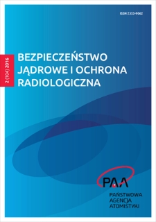 Bezpieczeństwo Jądrowe i Ochrona Radiologiczna. - 2016, nr 2=104