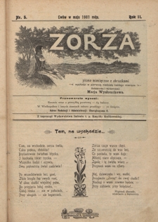 Zorza : pismo miesięczne z obrazkami R. 2, nr 5 (maj 1901)