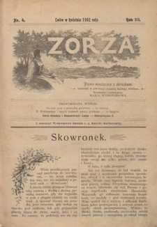 Zorza : pismo miesięczne z obrazkami R. 3, Nr 4 (kwiecień 1902)