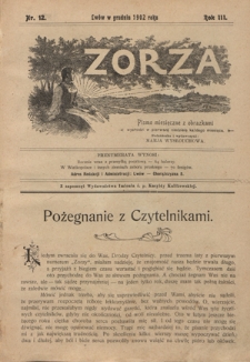 Zorza : pismo miesięczne z obrazkami R. 3, Nr 12 (grudzień 1902)
