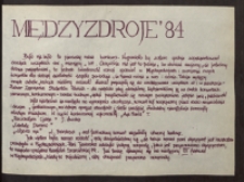 Międzyzdroje '84 : XIX Międzynarodowy Festiwal Pieśni Chóralnej, 1-14.07.1984 r.