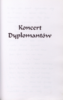 Koncert dyplomantów, [17.06.1998 r.]