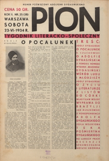 Pion : tygodnik literacko-społeczny R. 2, Nr 25 (23 czerwca 1934)