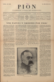 Pion : tygodnik literacko-społeczny R. 3, nr 12=77 (23 marca 1935)