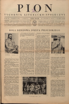 Pion : tygodnik literacko-społeczny R. 3, Nr 25=90 (22 czerwca 1935)