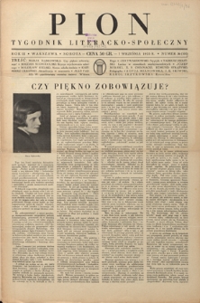 Pion : tygodnik literacko-społeczny R. 3, Nr 36=101 (7 września 1935)