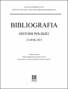 Bibliografia Historii Polskiej za Rok 2015