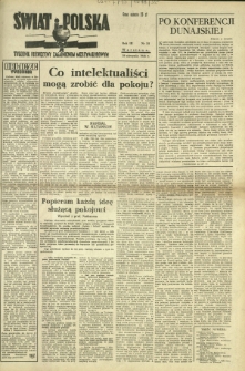 Świat i Polska : tygodnik poświęcony zagadnieniom międzynarodowym. R. 3, nr 35 (29 sierpnia 1948)
