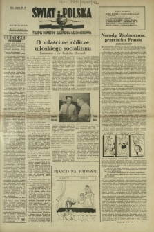 Świat i Polska : tygodnik poświęcony zagadnieniom międzynarodowym. R. 3, nr 42 (17 października 1948)