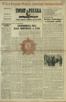 Świat i Polska : tygodnik poświęcony zagadnieniom międzynarodowym. R. 3 nr 45 (7 listopada 1948)