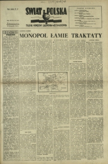 Świat i Polska : tygodnik poświęcony zagadnieniom międzynarodowym. R. 3, Nr 48 (28 listopada 1948)