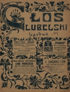 Głos Lubelski R. 1, nr 1 (22 marz. 1913)