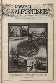 Nowości Kalifornijskie = The Polish News of California / editor C. M. Sobanski. Vol. 1, nr 6 (18-go maja 1924)