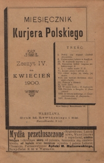 Miesięcznik Kurjera Polskiego. 1900, z. 4 (kwiecień)