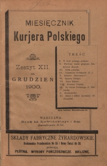 Miesięcznik Kurjera Polskiego. 1900, z. 12 (grudzień)