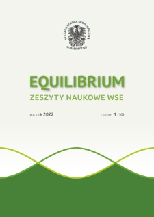 Equilibrium : zeszyty naukowe WSE. 2022, nr 1=10