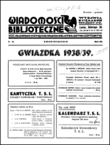 Wiadomości Biblioteczne. R. 7, nr 5-6 (wrzesień-grudzień 1938)
