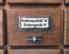 DOBROWOLSKI W.-DOBRZYNSKI H. Katalog alfabetyczny